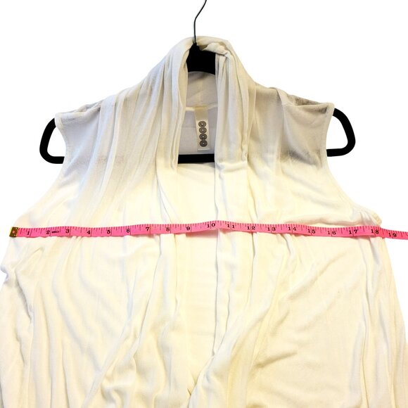 COCO | White Sleeveless Open Flow Tunic - Picture 7 of 8